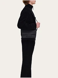 Double Gancini messenger bag