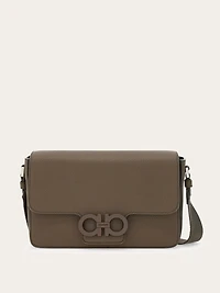 Double Gancini messenger bag