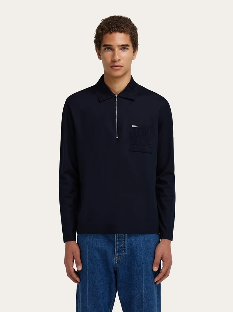 Long sleeved polo shirt