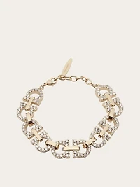 Crystal embellished Gancini bracelet
