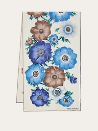 Anemone print silk scarf