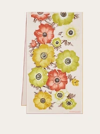 Anemone print silk scarf