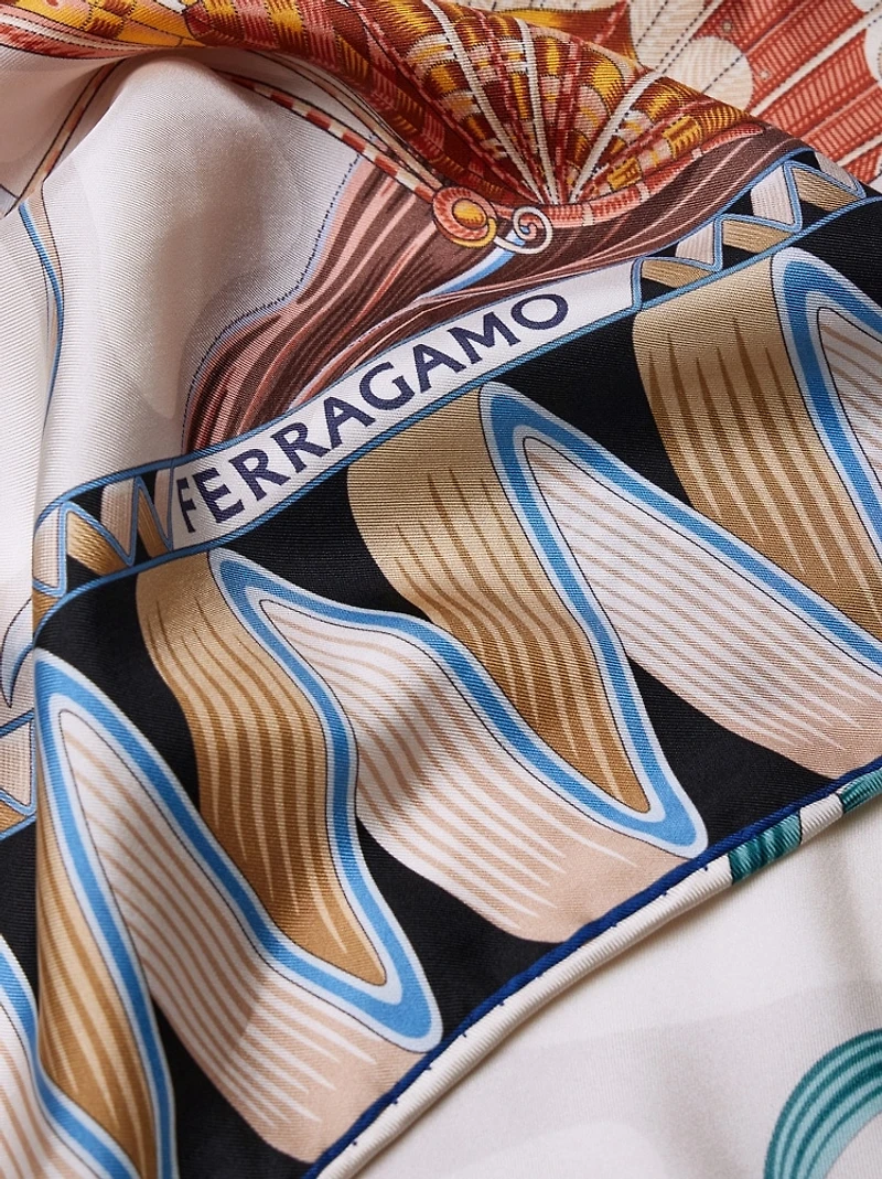 Giada print triangle foulard