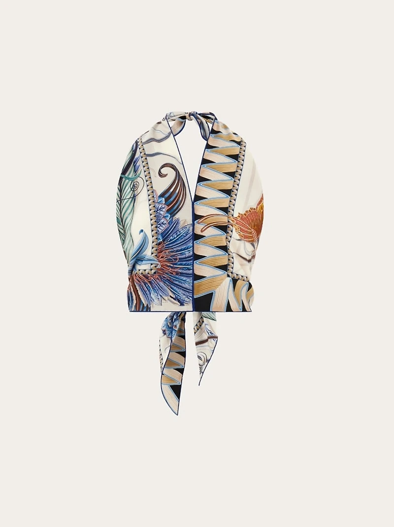 Giada print triangle top