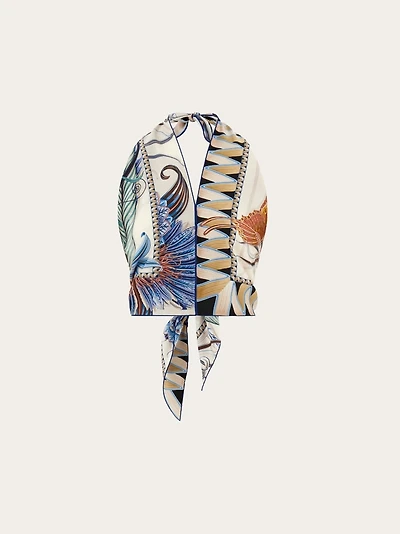 Giada print triangle top