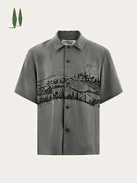 Tuscany print silk shirt