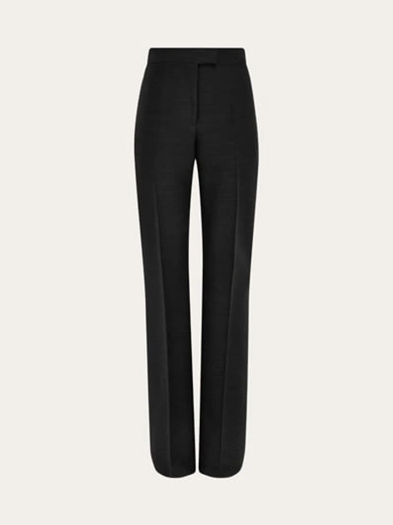 Wool faille trouser