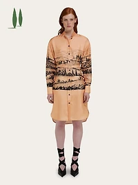 Printed shirt dress