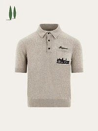 Tuscany print polo shirt