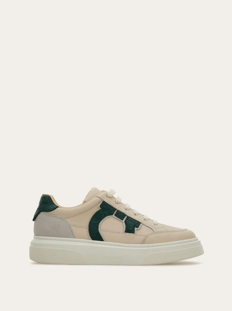 Low-top sneaker with Gancini detail