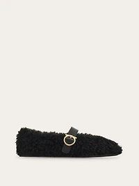 Shearling ballet flat