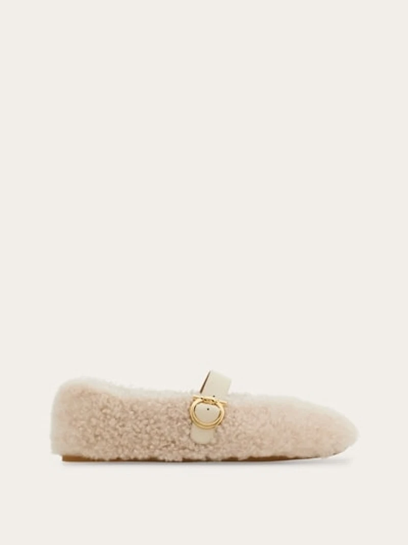 Shearling ballet flat