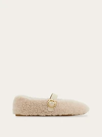 Shearling ballet flat