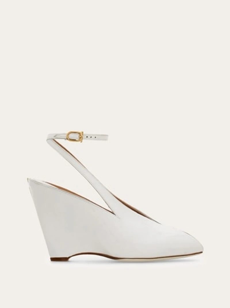 Peep toe wedge sandal