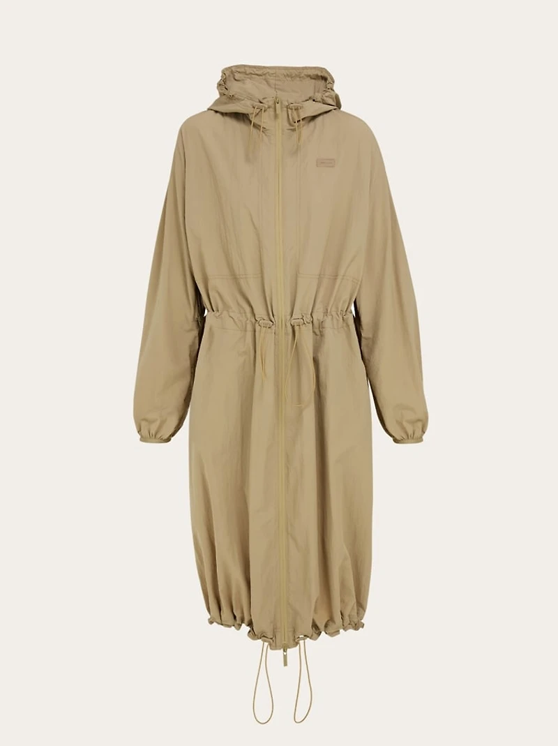 Technical hooded parka