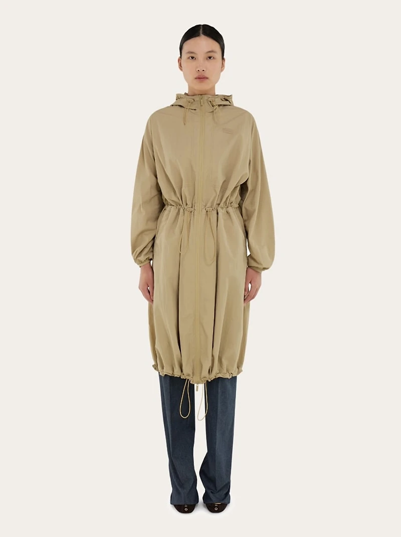 Technical hooded parka