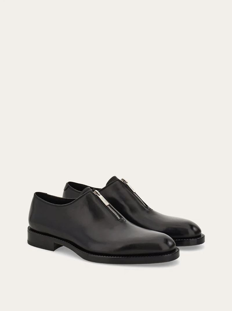 Derby shoe with zip detail