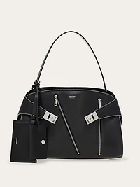 Hug soft shoulder bag multi-zip (M)