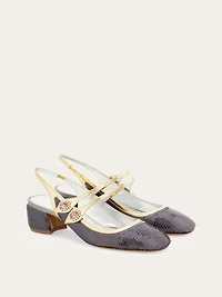 Sequin embellished slingback