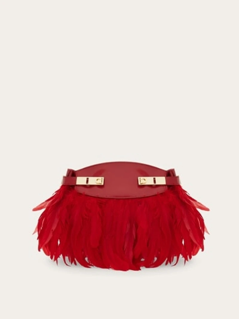 Hug soft crossbody bag with feathers (XS