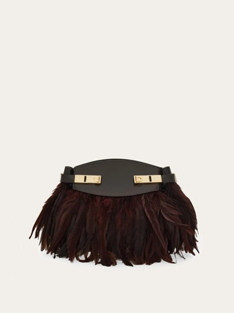 Hug soft crossbody bag with feathers (XS