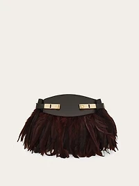 Hug soft crossbody bag with feathers (XS