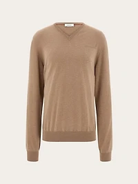 V-neck sweater with pocket detail