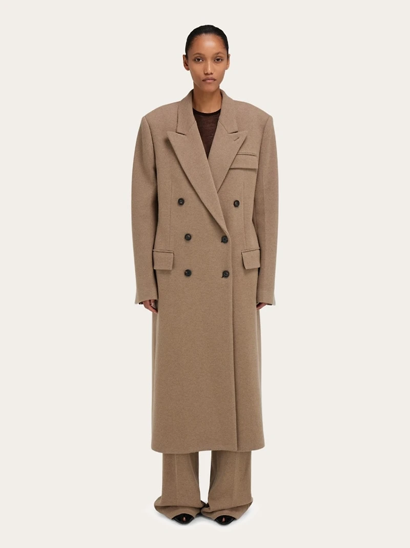Oversize coat in jersey