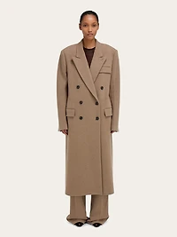 Oversize coat in jersey