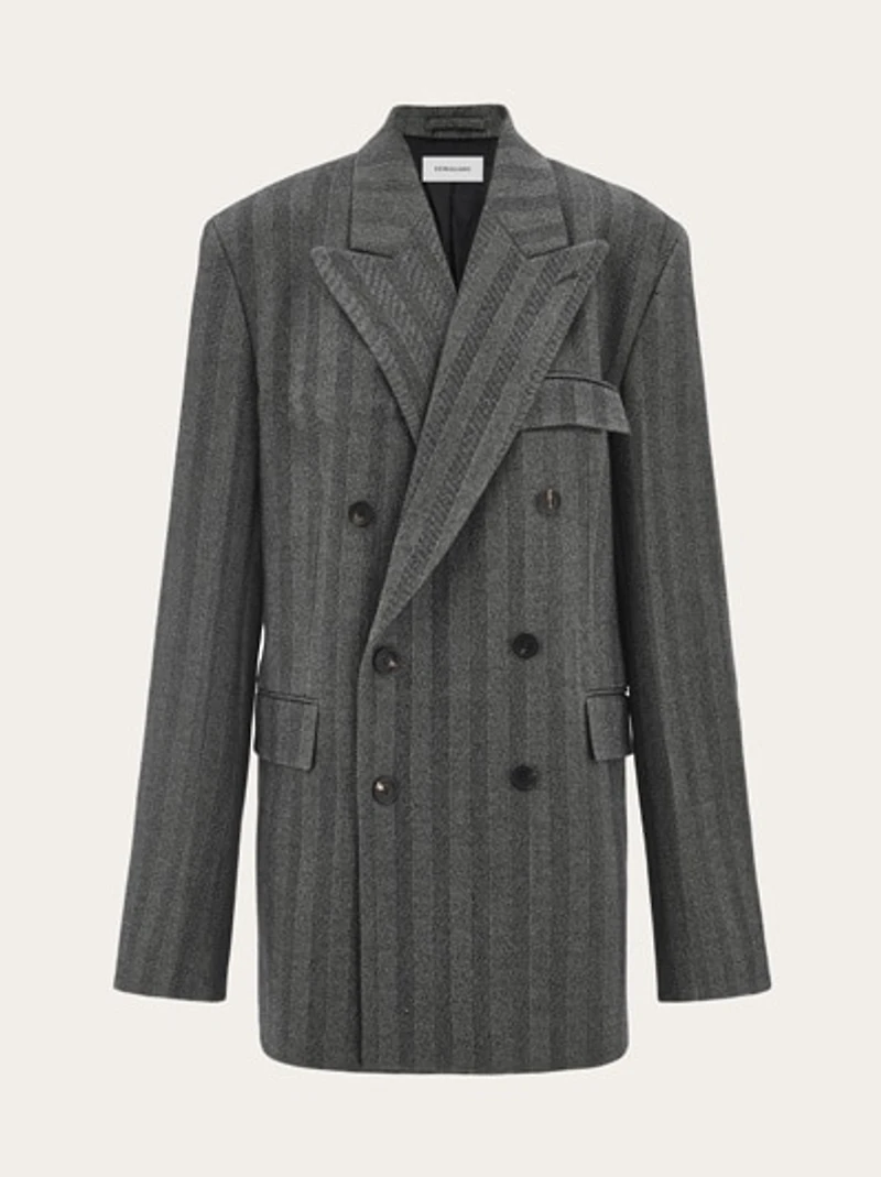 Double breasted chevron blazer