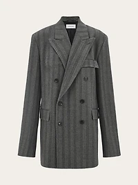 Double breasted chevron blazer