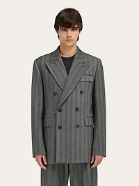 Double breasted chevron blazer