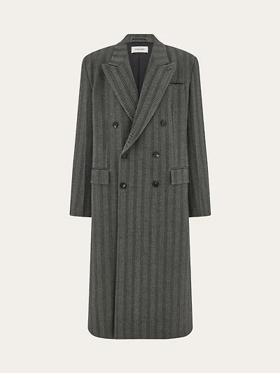 Double breasted chevron coat