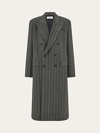 Double breasted chevron coat