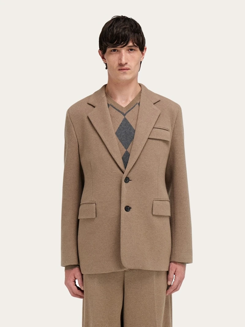 Jersey interlock blazer