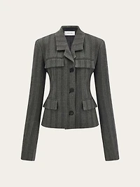 Single breasted blazer in chevron