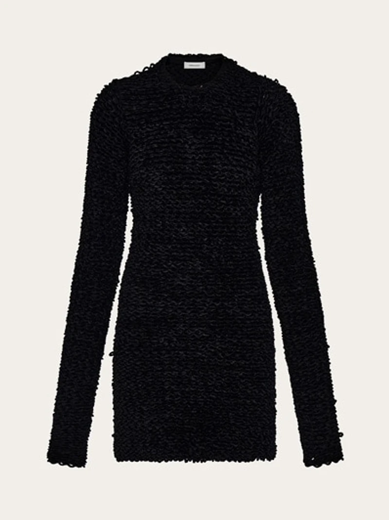 Astrakhan effect short dress