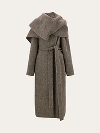 Oversize asymmetrical coat
