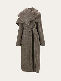 Oversize asymmetrical coat