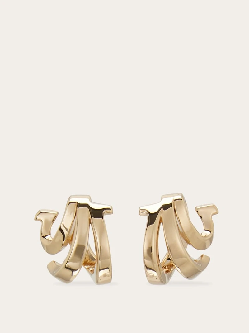 Triple Gancini earrings