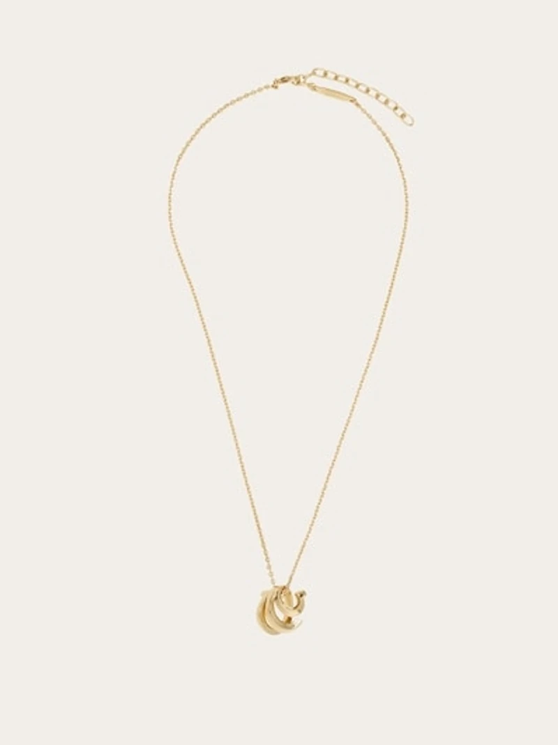 Triple Gancini pendant necklace