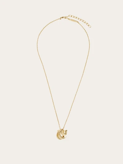 Triple Gancini pendant necklace