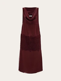 Silk dress with drape detail