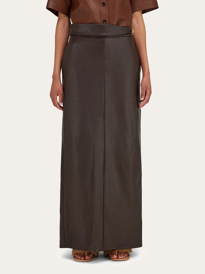Longline nappa skirt