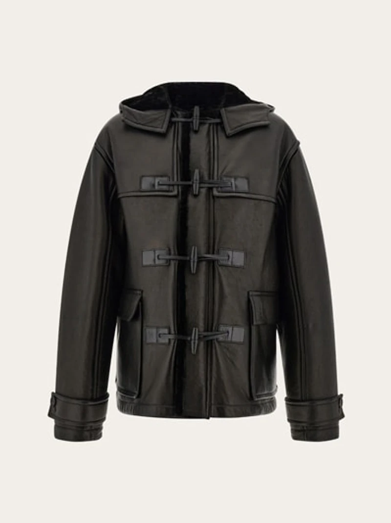 Deerskin padded blouson