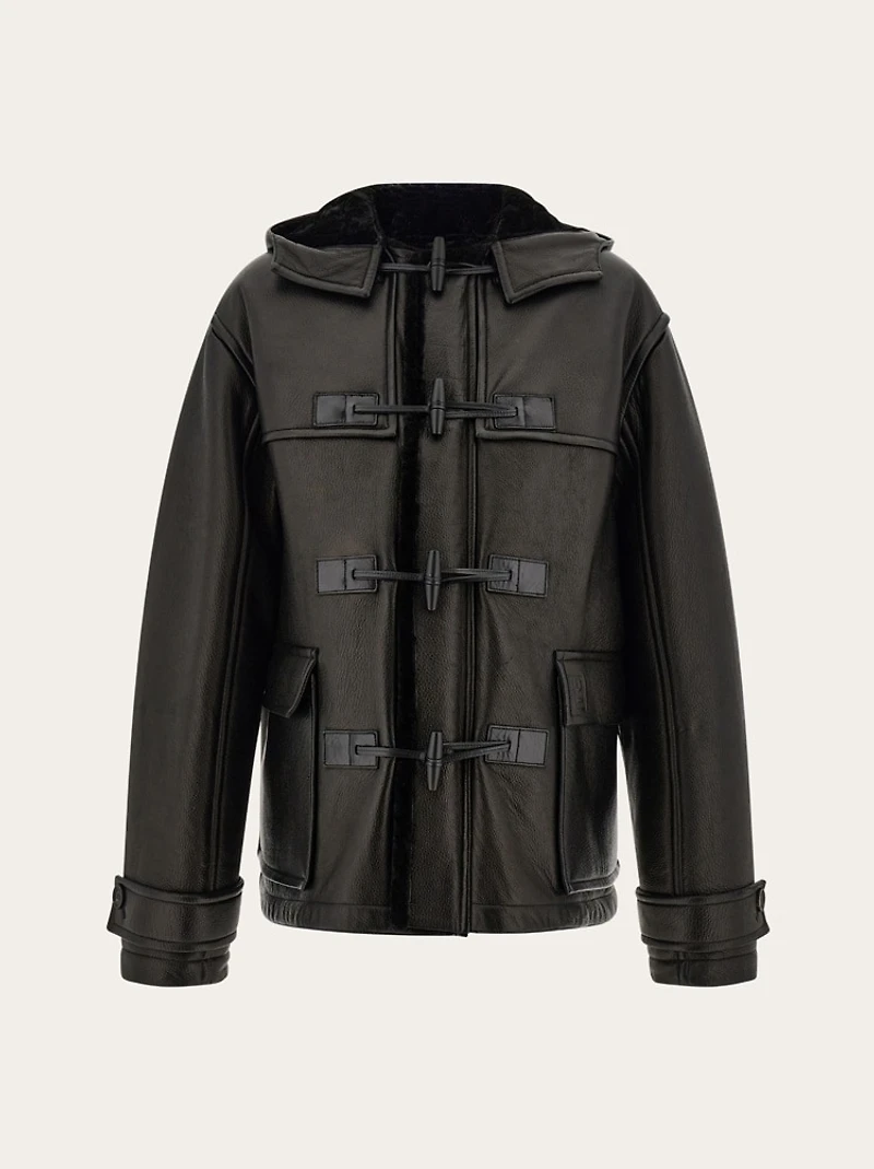 Deerskin padded blouson