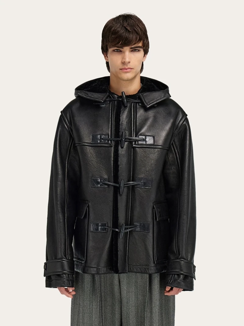 Deerskin padded blouson