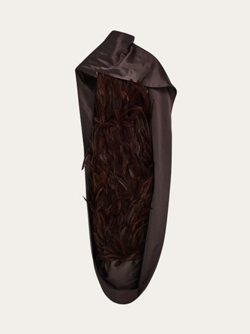 Feather embellished dress