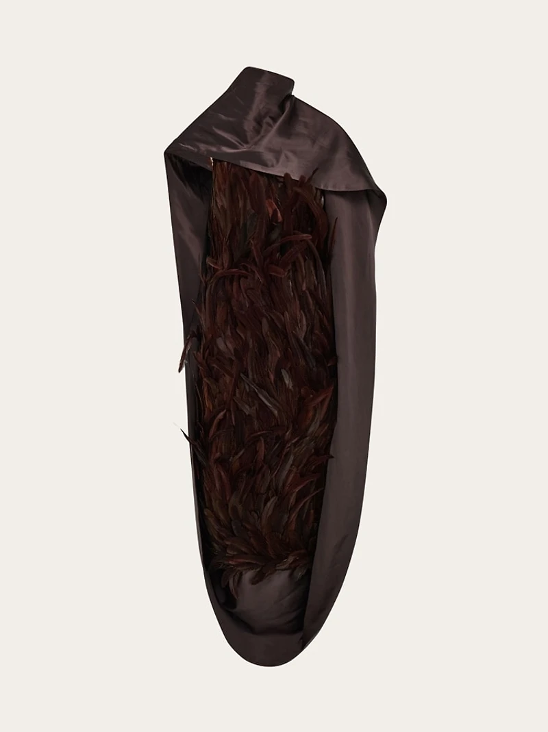 Feather embellished dress