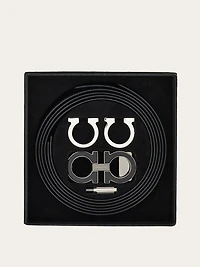 Reversible and adjustable Gancini belt with Switch buckle